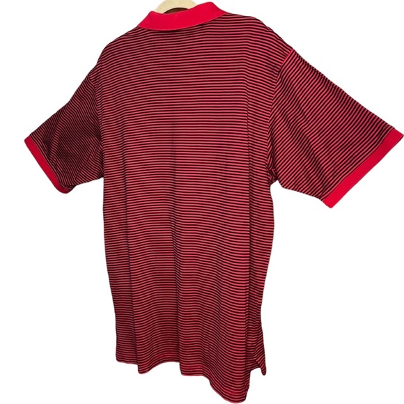 Bobby Jones Collection Golf Polo Shirt Mens Short Sleeve Size Large Red Stripe - Picture 3 of 7